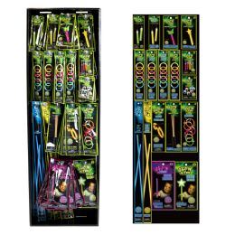 Bulk Glow Stick 145pc Floor Display 12asst Items