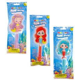 48 Bulk Glow Wand Mermaid 3ast Ea In Printed Bag Age 4+