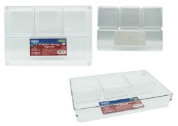 24 Bulk Plastic STORAGE 4 SECTION ORGANIZER 13X9X2.25" High