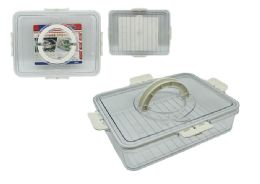 12 Bulk LOCKABLE STORAGE ORGANIZER With HANDLE 12X9.25X2.5" High