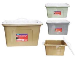 12 Bulk LOCKABLE STORAGE BOX 22L 16.34" X 12.2" X 10.24" High