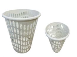 12 Bulk LAUNDRY HAMPER 17" Diameter X22.25" High WHITE Color