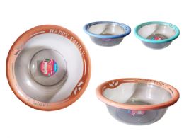 48 Bulk PLASTIC 2-TONE BASIN 15.75" Diameter X5" High