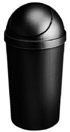 12 Bulk 12qt Swing Top Waste Basket Black