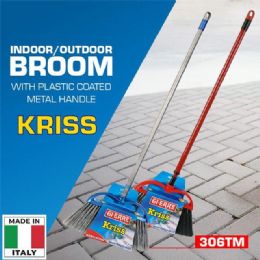 20 Bulk "kriss" Tall Broom Indoor/outdoor
with Plastic Coated Metal Handle