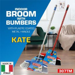 16 Bulk "kate" Indoor Broom With Bumbers
with Plastic Coated Metal Handle