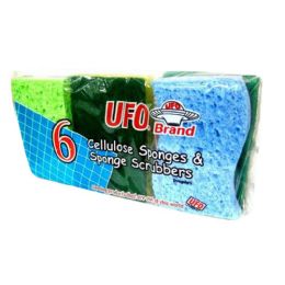 48 Bulk 6pk Cell Sponge Scrubber
