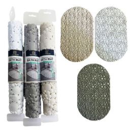 24 Bulk 15-inchx27-inch Bubble Wheat Straw Bathmat Asst