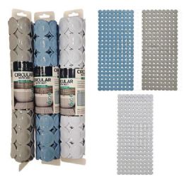24 Bulk 16-inchx37-inch Pvc Circular Bathmat