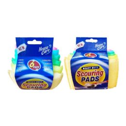 48 Bulk 6pcs Heavy Duty Scouring Pads