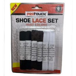 48 Bulk 6pair Shoe Lace Set Asst Colors
