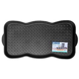 24 Bulk 15-inch X 30-inch Boot Tray Mat Wavy Design