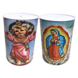 24 Bulk Maria & Angel Printed Coin Bank 14x20cm