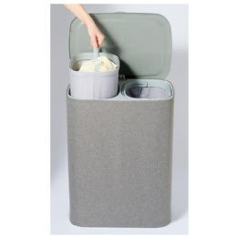 6 Bulk 1.42bu / 50l Heavy Duty Laundry Basket With Wheels
