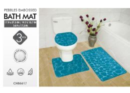 12 Bulk 3pk Pebble Embossed Bath Mat