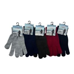 96 Bulk Acrylic Winter Magic Gloves, 4 Assorted Colors