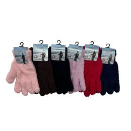 96 Bulk Fleece Winter Gloves Assorted Colors