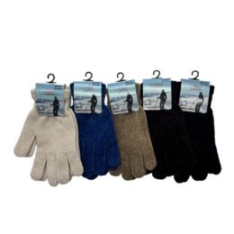 96 Bulk Unisex Chenille Winter Touch Screen Gloves, 6 Assorted Colors
