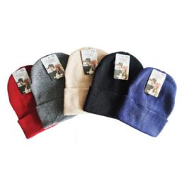 72 Bulk Unisex Beanie Winter Hat 5 Assorted Colors
