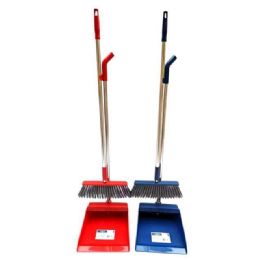 12 Bulk Foldable Dustpan Wd Rotatable Broom