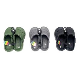 18 Bulk Men Clog 3 Assorted Colors