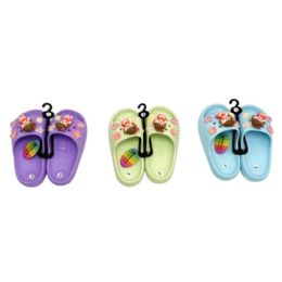 18 Bulk Girls Slipper 3 Assorted Colors