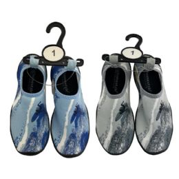 24 Bulk Boys Aqua Shoes 2 Assorted Colors