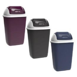 24 Bulk Trash Bin With Swing Top Lid Large 25l