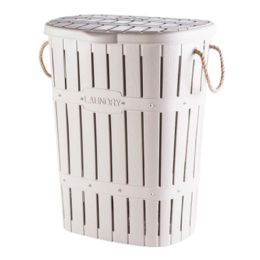 6 Bulk 1.70bu / 60l Laundry Basket With Rope Handle Cappuccino