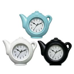 12 Bulk 11-inch Kettle Wall Clock Assorted Colors