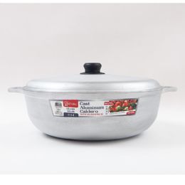 2 Bulk Heavy Duty Cast Aluminium Caldero With Lid #14