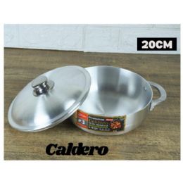 6 Bulk Heavy Duty Aluminum Caldero #3 With Metal Lid