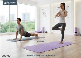 6 Bulk 72" X 24" Thick Yoga/pilates Mat With Carrying Strap