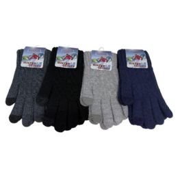 48 Bulk 3d Men's Winter Gloves With Touch Screen, 4 Assorted Colors