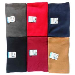 72 Bulk Plain Winter Scarf,6 Assorted Colors (30 X150cm)