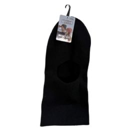 48 Bulk OnE-Hole Winter Hat Black Color
