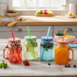 48 Bulk 16oz Mason Jar Full Sprayed 450ml