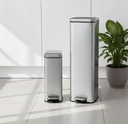 Bulk 30l+8l Slim Stainless Steel Step Trash Can With Soft Close