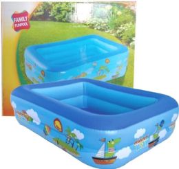 4 Bulk 7ft Rectangle Inflatable Swimming Pool