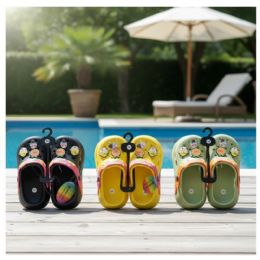 18 Bulk Junior Boys Clog 3 Assorted Colors