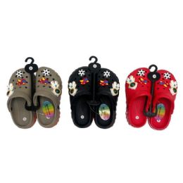 18 Bulk Boys Clog 3 Assorted Colors