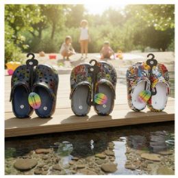 18 Bulk Boys Clog 3 Assorted Colors