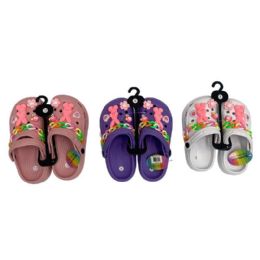 18 Bulk Girls Clog 3 Assorted Colors