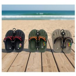 18 Bulk Men Clog 3 Assorted Colors