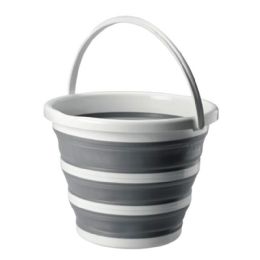 12 Bulk 11 Quart Collapsible Round Plastic Utility Bucket