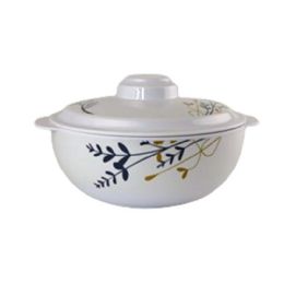 24 Bulk 8.3" Botanic Floral Mlamine Bowl W/ Lid
