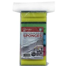 36 Bulk 5pcs Multicolor Scrub Sponges