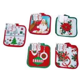 36 Bulk 2pk Christmas  Potholder Set 7"