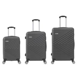 Bulk 3pc Abs Luggage Set Grey