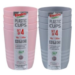 96 Bulk 10oz / 300ml 4-Piece Plastic Cup Set